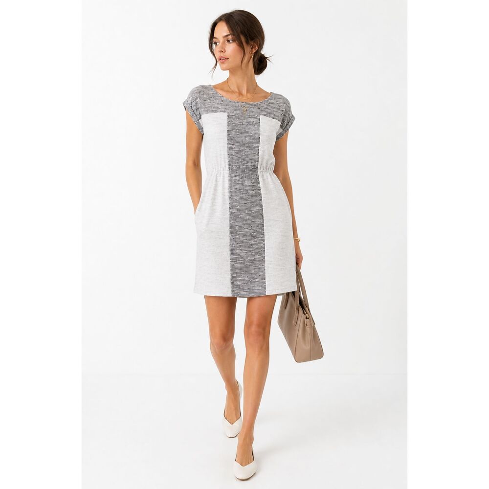 Anthropologie Edme & Esyllte Knit Dress Minimalist Capusle Wardrobe Colorblock M